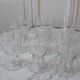 Lot de 9 verres à vin en cristal gravé années 30