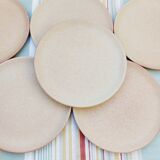 Speckled stoneware dessert plates