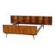 Vintage mid century modern double bed in rosewood, 1960s