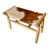 Tabouret peau de vache