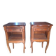Pair of cherry wood bedside tables - 20th century