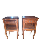 Paire de tables de chevet en merisier - XXème