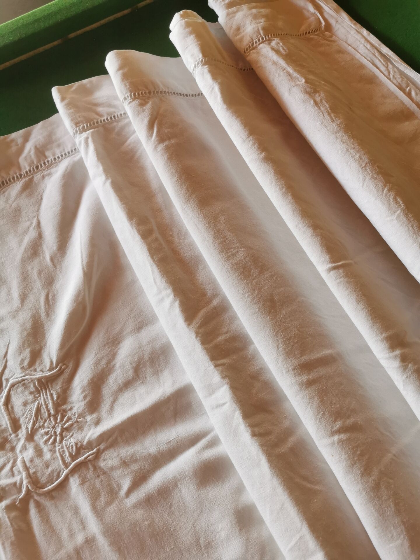 Old monogrammed fabric