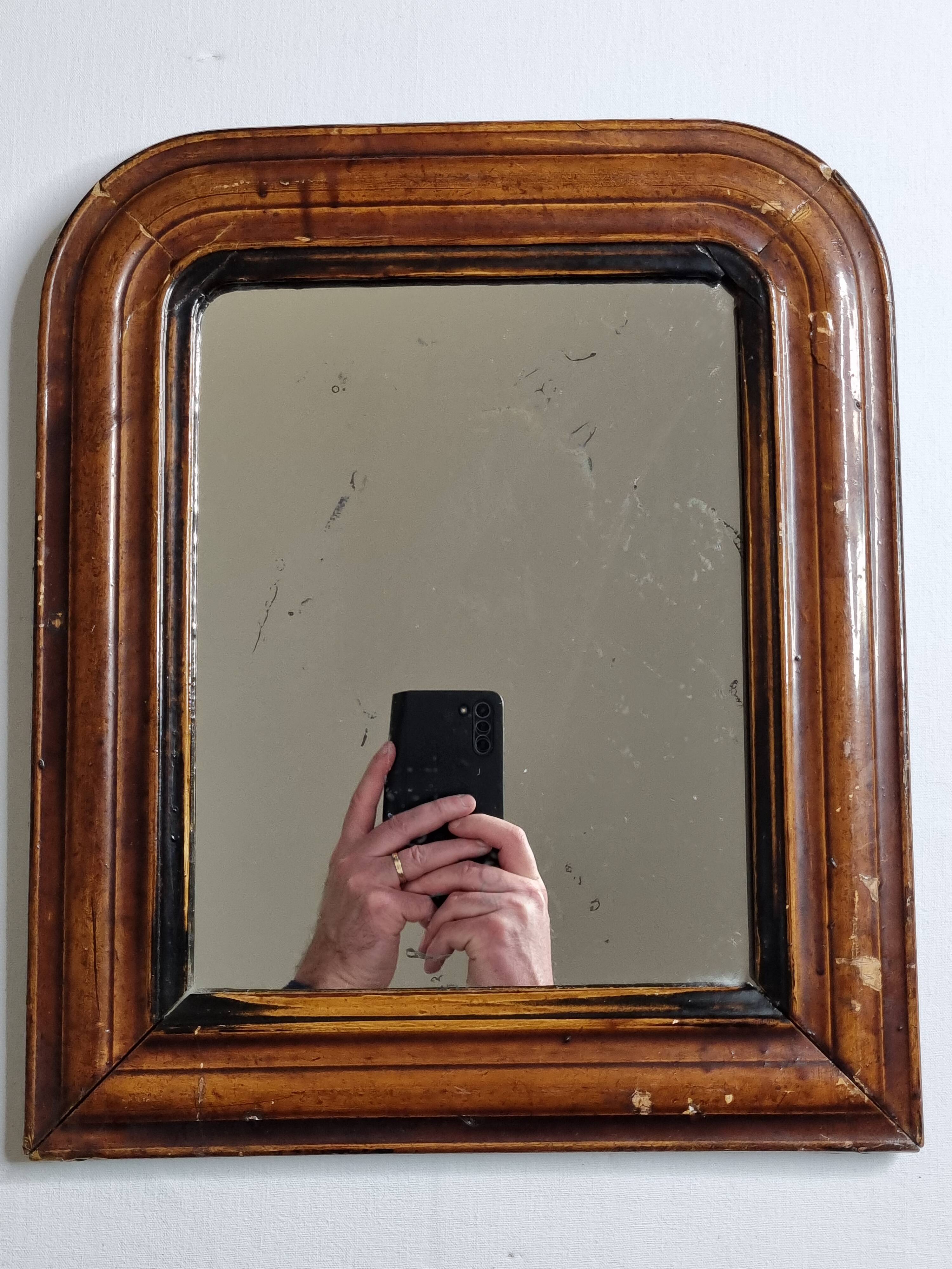 Vintage Louis Philippe style table mirror 37 cm x 32 cm