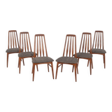 6 Chairs 'Eva' designed by Niels Koefoed, 1960s