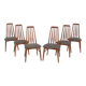 6 Chairs 'Eva' designed by Niels Koefoed, 1960s