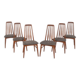 6 Chairs 'Eva' designed by Niels Koefoed, 1960s