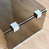 Table basse en verre fumé