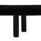 Contemporary Black Metal and Cotton Bench Designed by L.A Studio