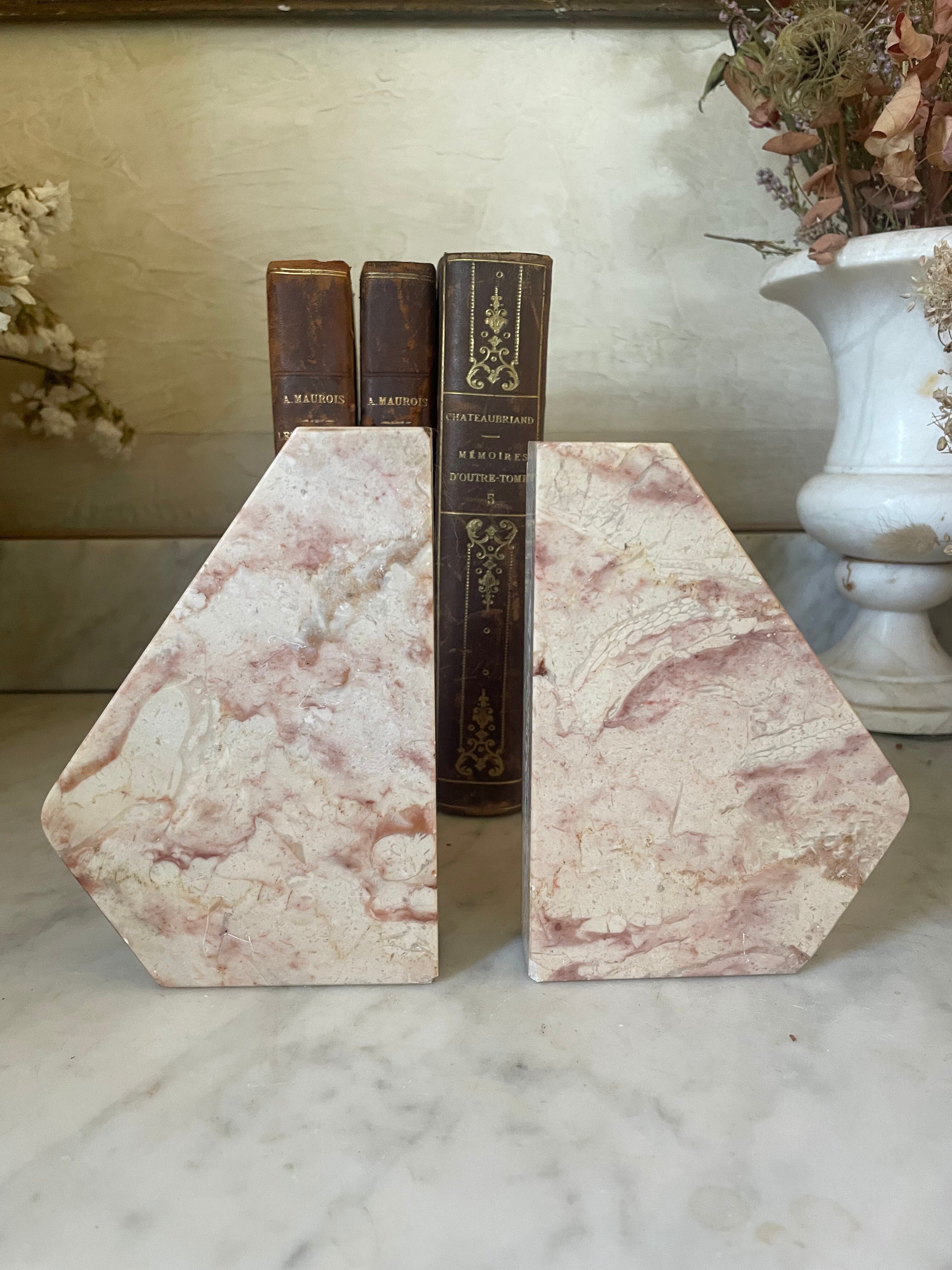 Pair of marble bookends