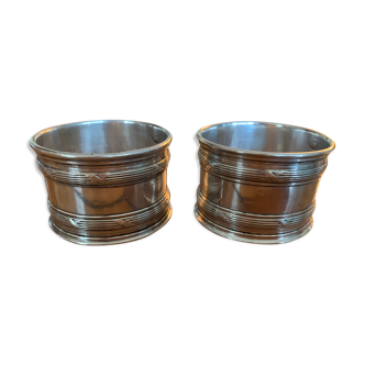 Pair of silver towel rings