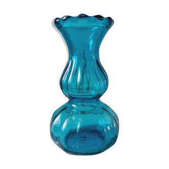 70s turquoise blue vase