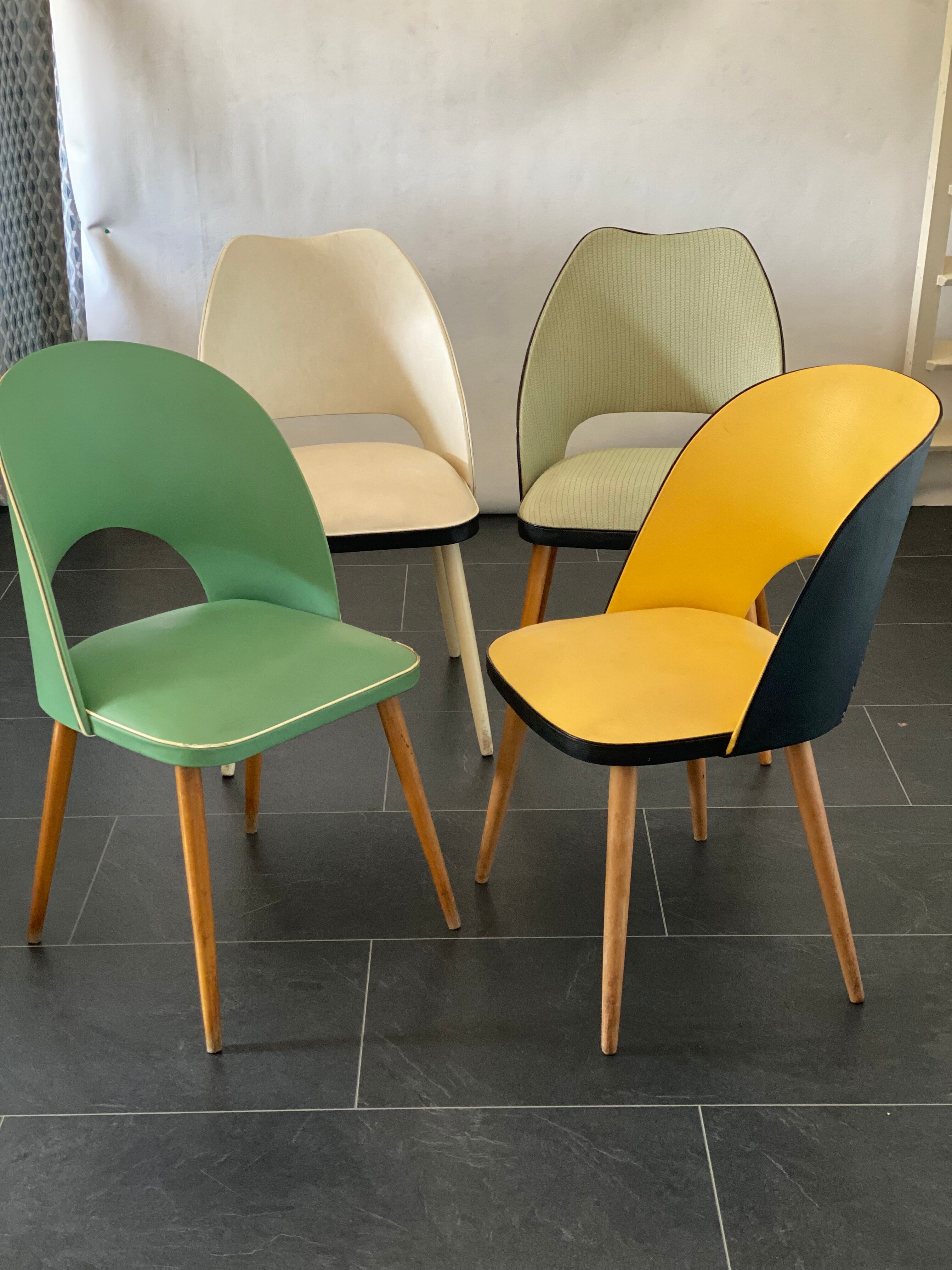 Set of 4 Vintage Dining Chairs
