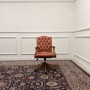 Classic English Salmon Colored Office Chair