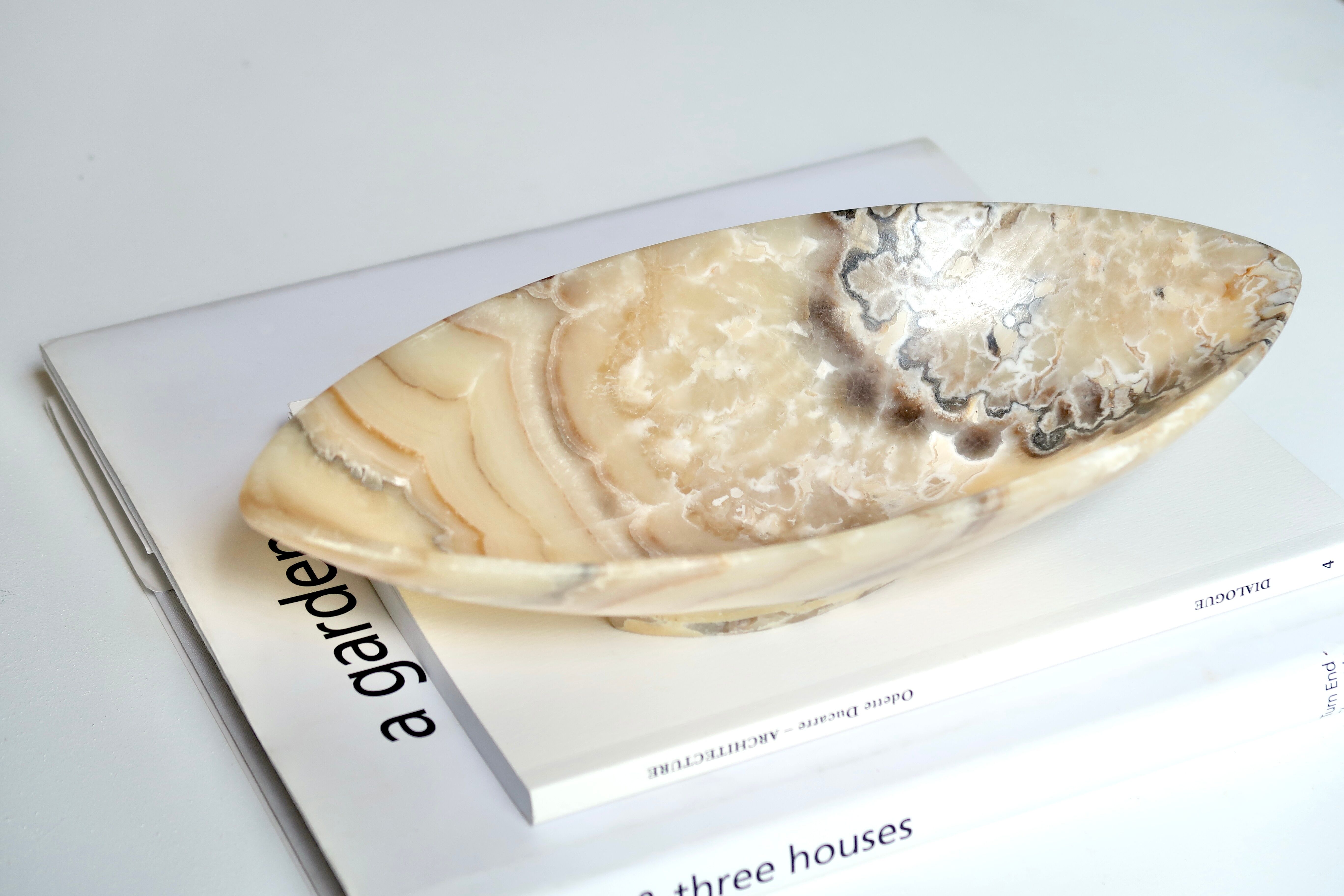 Mexican tidy in carved stone, 70s