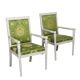 Antique lacquered wooden armchairs with decorations, Italy, 20th century