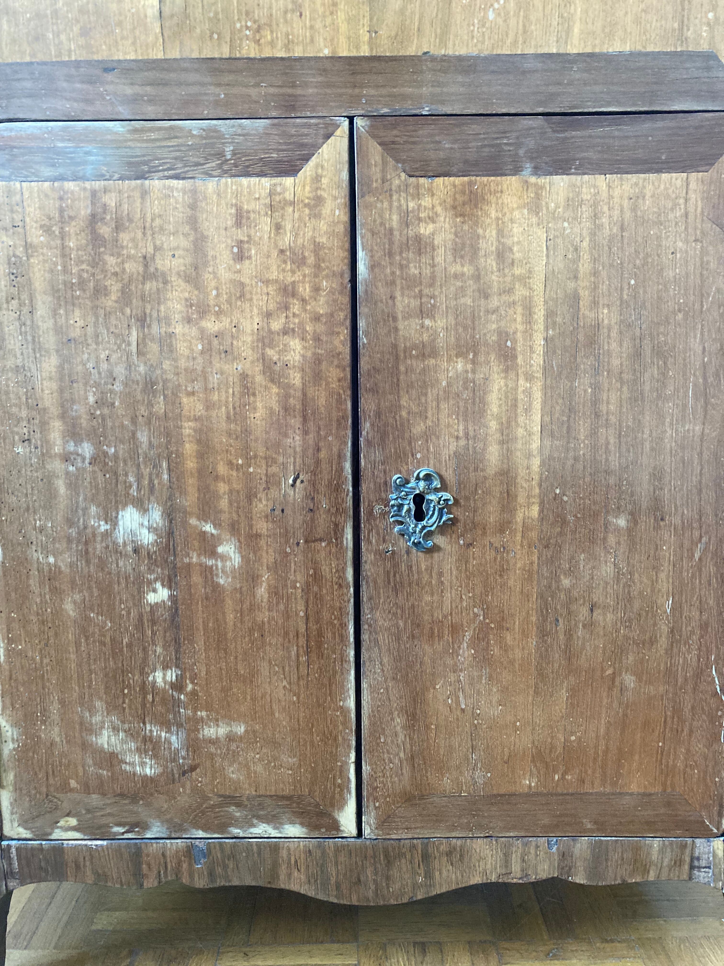 Secretary with grey marble top