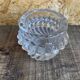 Set of 3 Vintage Glass Moulded Condiment Salts #D979