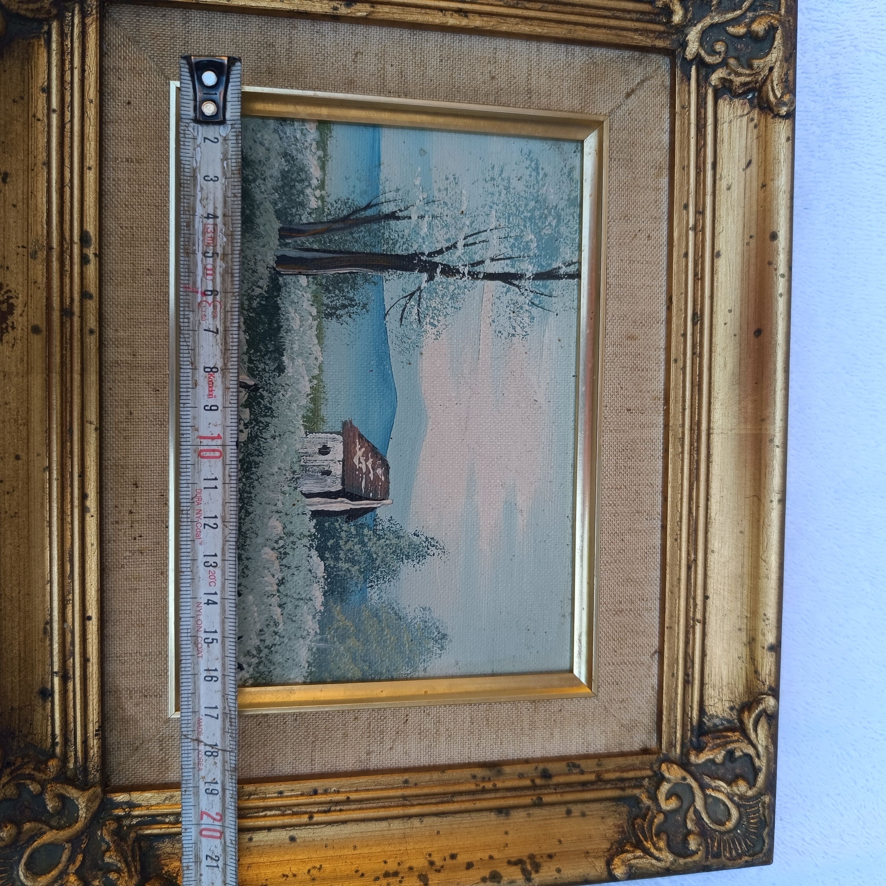 Small old painting signed