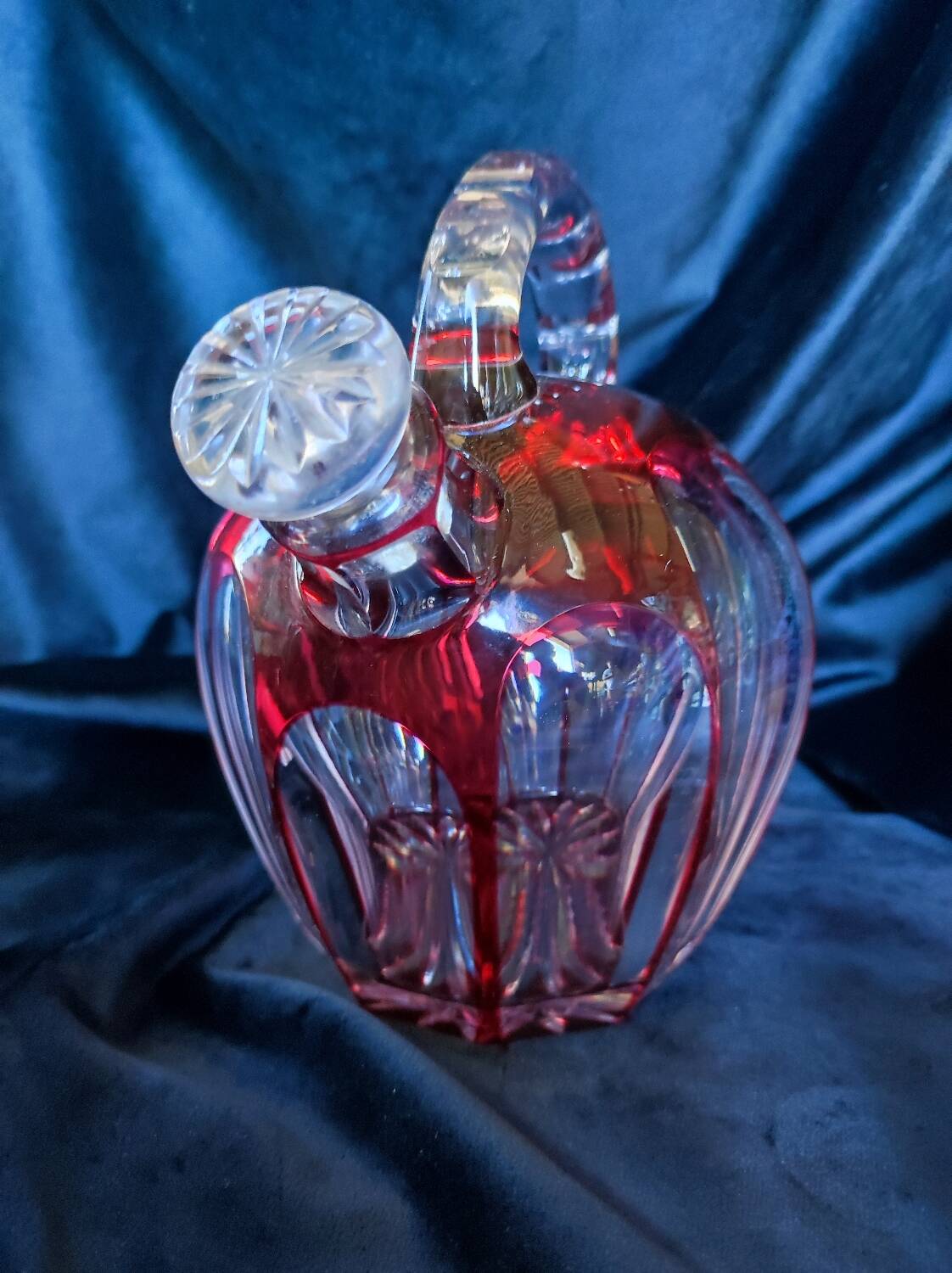 Saint-Louis overlay crystal port liqueur service
