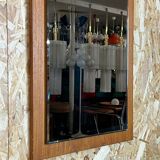 60s 70s teak mirror 77x37cm