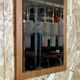 60s 70s teak mirror 77x37cm