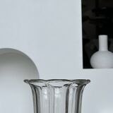 Vase en verre style art déco piedouche col évasé