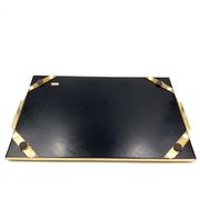 Hollywood regency brass and leaves resin tray, Montagnani Firenze Italy 1970s