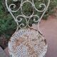 Lot de 4 chaises de jardin en fer forgé ancien