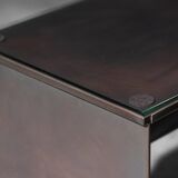 Console en bronze patiné par Belgochrom, Belgique, années 1970