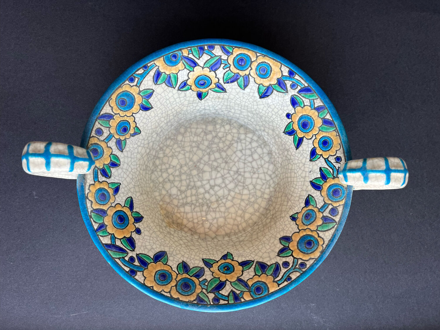 Longwy enamel basket