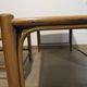 Vintage nesting coffee tables - wood and woven rattan - natural color - 60s