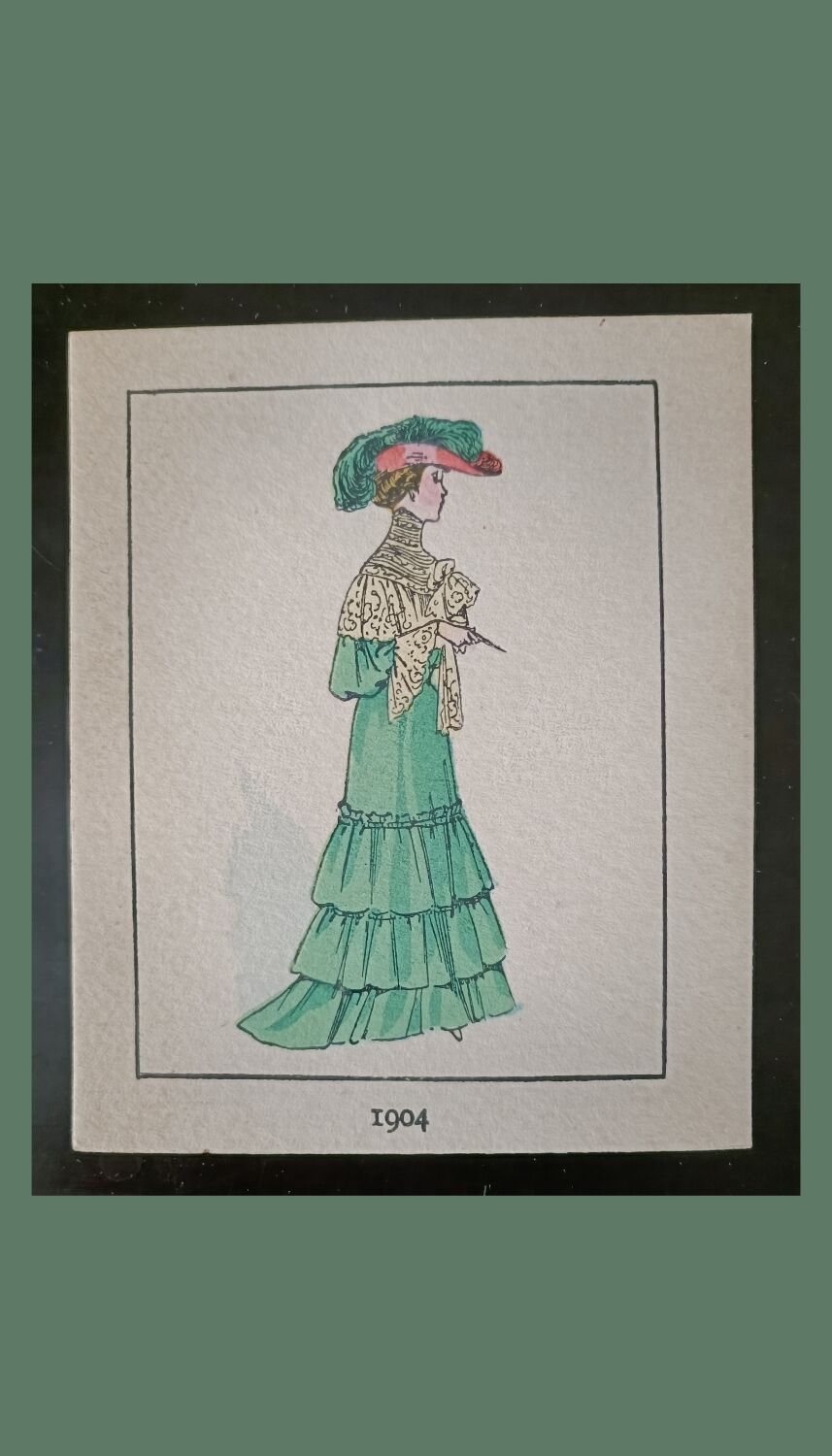 Colorful stencil Art Deco fashion