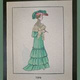 Colorful stencil Art Deco fashion