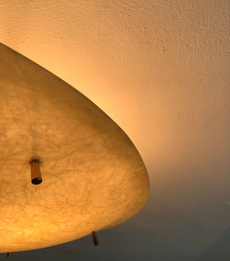Mid-century minimalist fiberglass ceiling light, 1960s