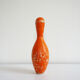 Pin bowling orange wood