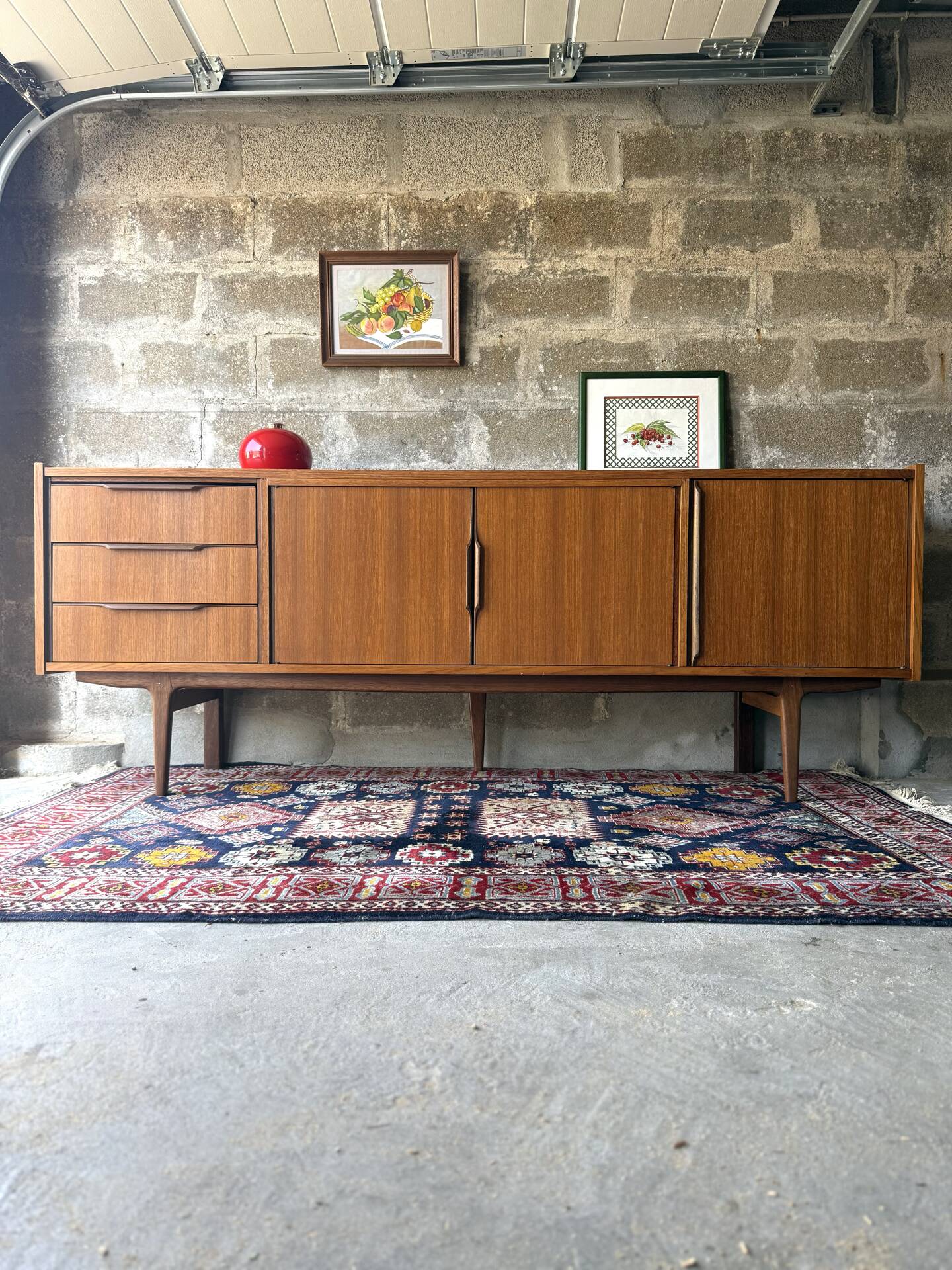 Vintage Scandinavian teak sideboard, 1960.