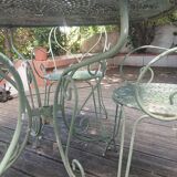 Wrought iron garden table
