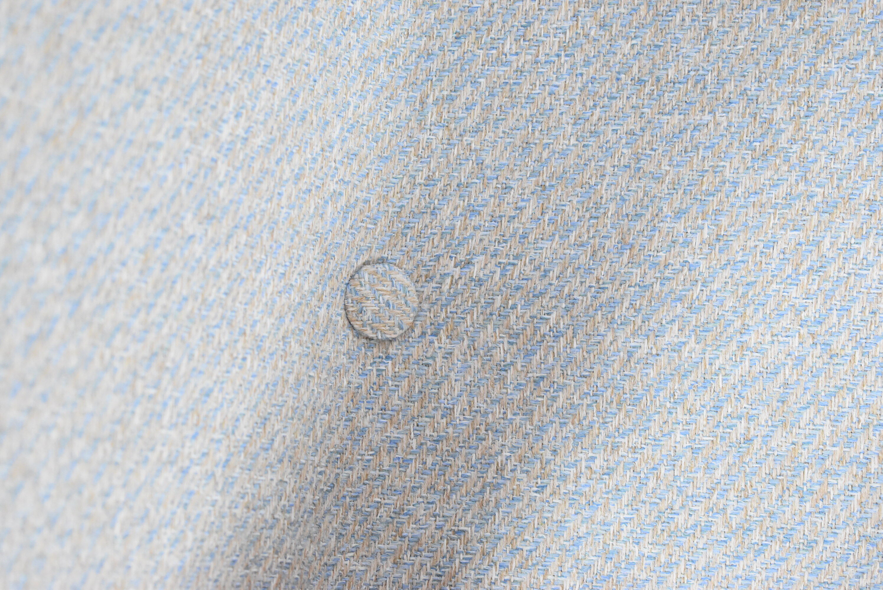 Original restored 366 armchair, 1960s icon, oak wood, blue