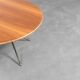 Coffee table in wood metal tubular 50s vintage