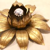 Brass flower ceiling light