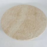 Contemporary Round Travertine Coffee Table, Italy