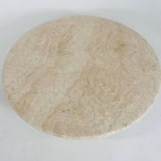 Contemporary Round Travertine Coffee Table, Italy