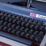 Vintage cyrillic typewriter russian alphabet