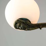 Chandelier figural en laiton Art Déco français, 1930