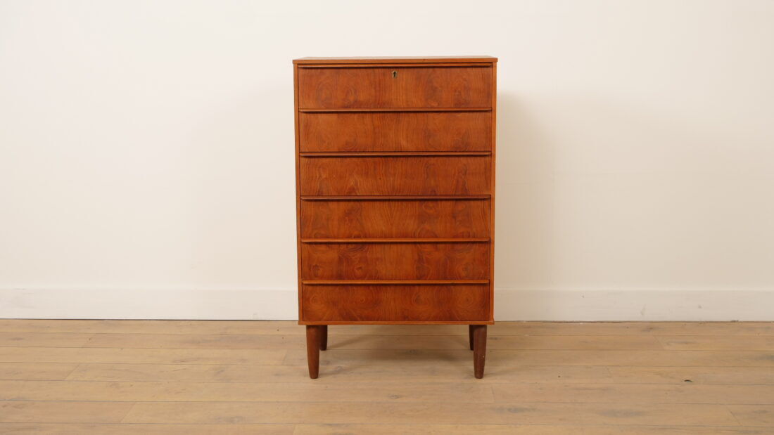 Vintage Danish chest of drawers | Teak | 6 drawers | 105 cm