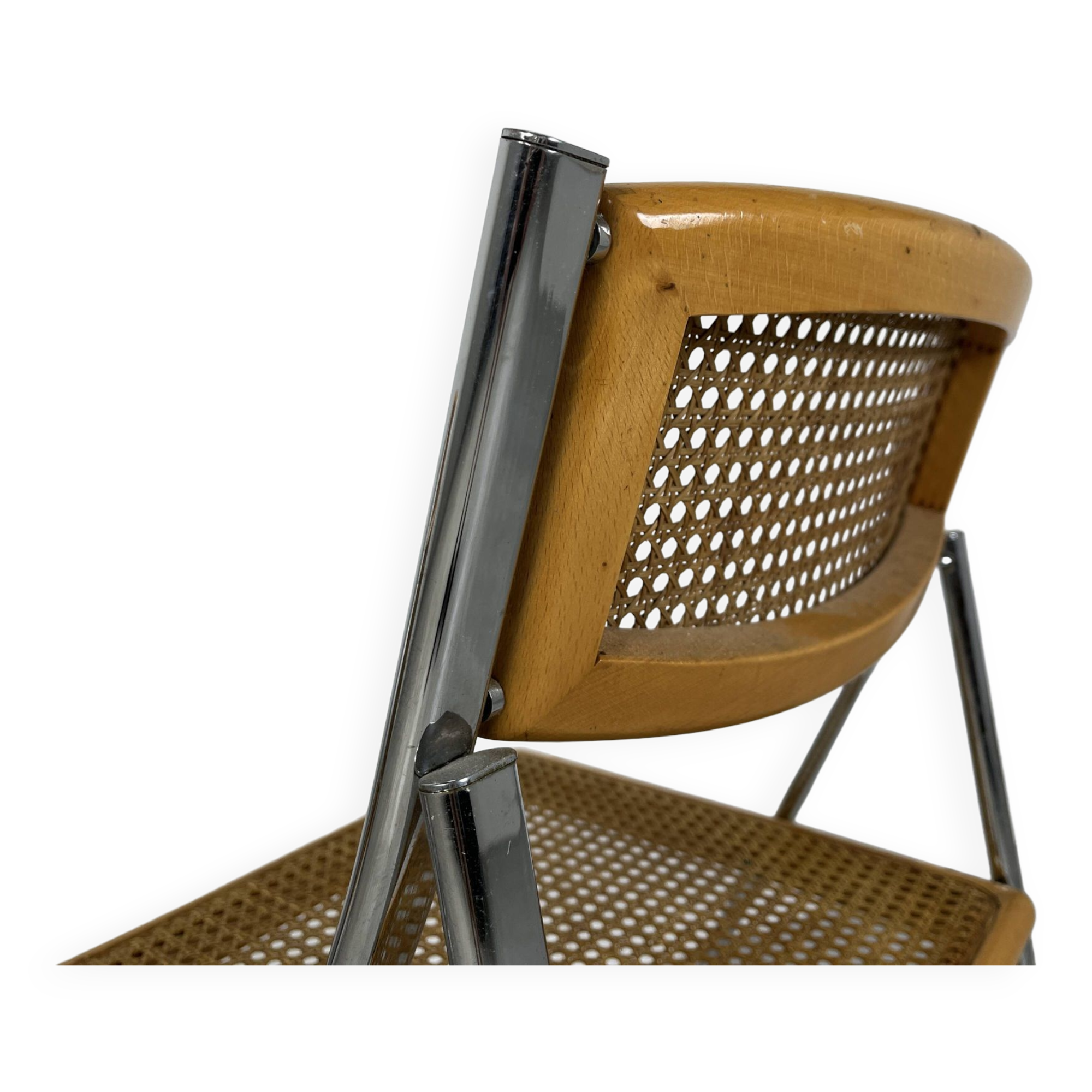 Vintage rattan folding chairs, 1970 - set of 4