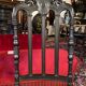 Fake pair of low Napoleon III chairs in blackened wood.