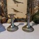 Antique brass candlesticks
