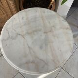 Bistro table, marble pedestal table